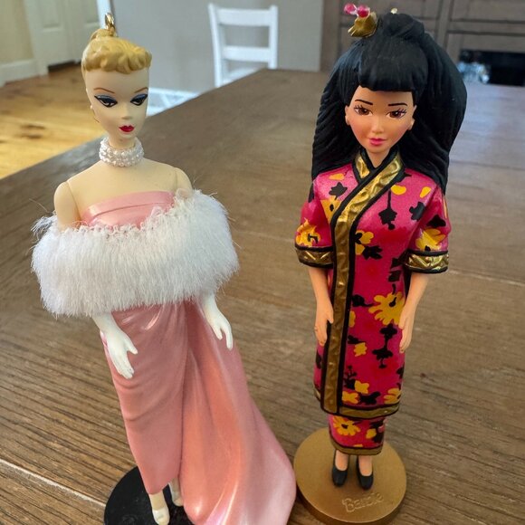 2 Barbie Ornaments - Picture 1 of 4